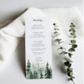 Wild Forest Pines Bruiloft Menu