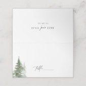Wild Forest Pines Bruiloft Plaatskaartje (Buitenkant ongevouwen)