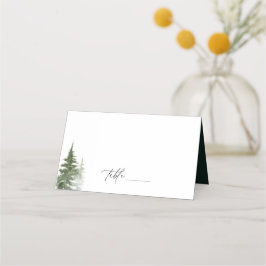 Wild Forest Pines Bruiloft Plaatskaartje