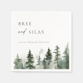 Wild Forest Pines Bruiloft Servet (Voorkant)