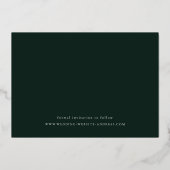 Wild Forest Pines Foto Save The Date Folie Uitnodiging (Achterkant)