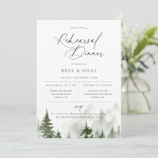 Wild Forest Pines repetitie diner Aankondiging (Staand voorkant)