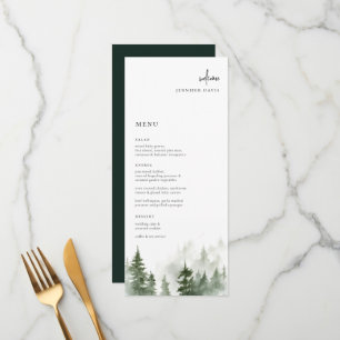 Wild Forest Pines Trouwplaats Kaart Menu