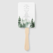 Wild Forest Pines Trouwprogramma Handwaaier (Voorkant)