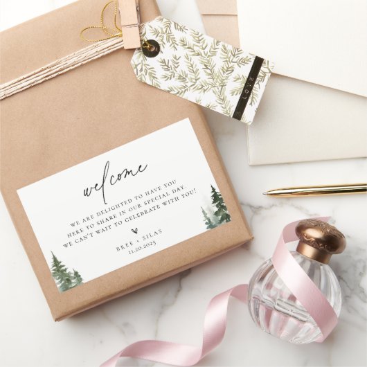 Wild Forest Pines Welkom Rechthoekige Sticker (Geschenken)