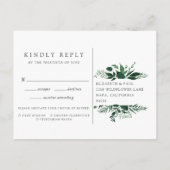 Wild Forest RSVP-Briefkaart met keuze uit maaltijd Uitnodiging Briefkaart (Achterkant)