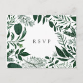 Wild Forest RSVP-Briefkaart met keuze uit maaltijd Uitnodiging Briefkaart (Voorkant)
