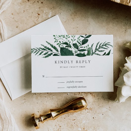 Wild Forest RSVP-kaart RSVP Kaartje