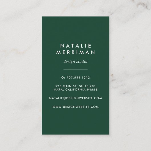 Wild Forest Vertical Visitekaartje (Achterkant)