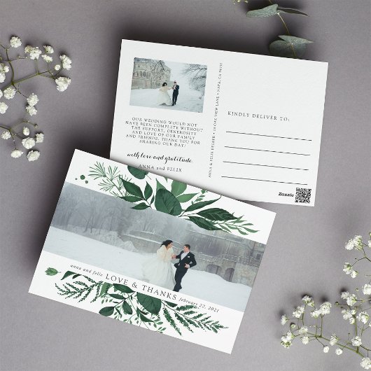 Wild Forest | Weddenfoto Hartelijk dank Briefkaart