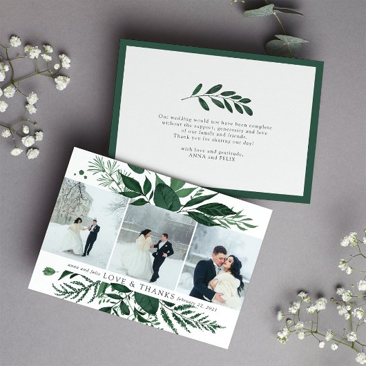 Wild Forest | Weddenschap Foto flat - Hartelijk da Bedankkaart