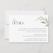 Wild Forest Wedding Details Kaart (Voorkant)