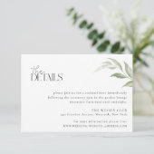 Wild Forest Wedding Details Kaart (Staand voorkant)