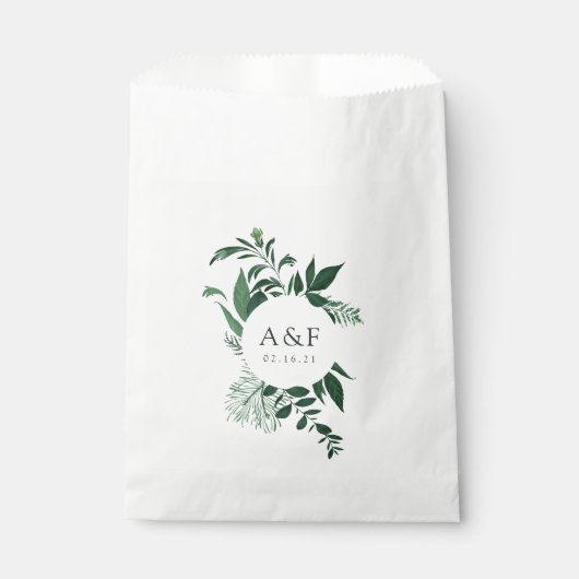 Wild Forest Wedding Monogram Bedankzakje (Voorkant)
