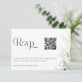 Wild Forest Wedding QR Code RSVP Card (Staand voorkant)