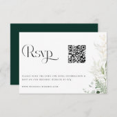 Wild Forest Wedding QR Code RSVP Card (Voorkant / Achterkant)