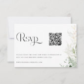 Wild Forest Wedding QR Code RSVP Card Kaartje (Voorkant)