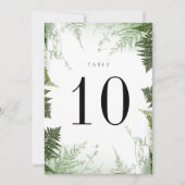 Wild Forest Wedding Table Number Kaart (Voorkant)