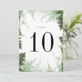 Wild Forest Wedding Table Number Kaart
