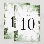 Wild Forest Wedding Table Number Kaart (Voorkant / Achterkant)