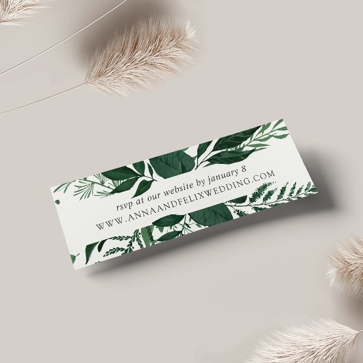 Wild Forest Wedding Website RSVP-kaarten | Mini Visitekaartjes