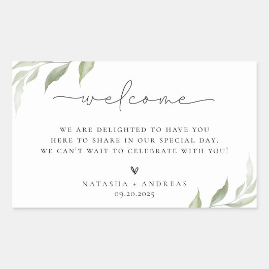 Wild Forest Welcome Rectangular Sticker (Voorkant)