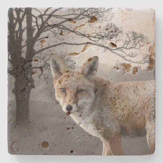 Wild Fox Fotografie Stone Onderzetter (Voorkant)