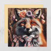 Wild fox wearing a tie cute  (Voorkant / Achterkant)