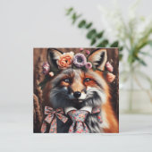Wild fox wearing a tie cute  (Staand voorkant)