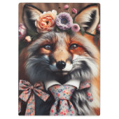 Wild fox wearing a tie cute klembord (Achterkant)
