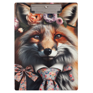 Wild fox wearing a tie cute  klembord