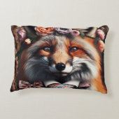 Wild fox wearing a tie cute pillow accent kussen (Achterkant)