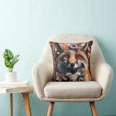 Wild fox wearing a tie cute pillow kussen (Stoel)