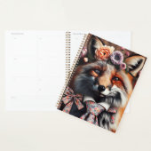 Wild fox wearing a tie cute  planner (Display)