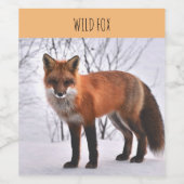 Wild Fox Wijn Label Wijn Etiket (Enkel label)
