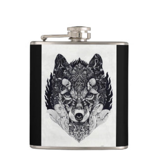 Wild Fox-Wolf Flask Heupfles