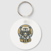 WILD & FREE Bear Emblem Keychain  (Voorkant)