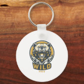 WILD & FREE Bear Emblem Keychain (Voorkant)