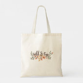 Wild & Free Floral – Boho Natuur-geïnspireerd ontw Tote Bag (Achterkant)