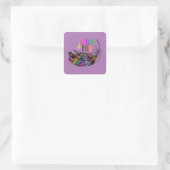 Wild & Free - LGBTQ+ Pride Diversity Rainbow Vierkante Sticker (Tas)