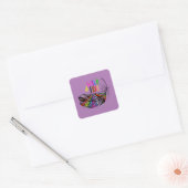 Wild & Free - LGBTQ+ Pride Diversity Rainbow Vierkante Sticker (Envelop)