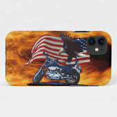 Wild & Free - Patriottic Eagle, Motorbike & US Fla Case-Mate iPhone Case (Achterkant (horizontaal))