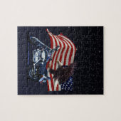 Wild & Free - Patriottic Eagle, Motorbike & US Fla Legpuzzel (Horizontaal)