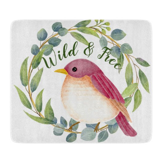 Wild & Free Song Bird Snijplank (Voorkant)