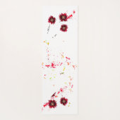 Wild Free Spirited rode papaver en verfspatten Yogamat (Achterkant)
