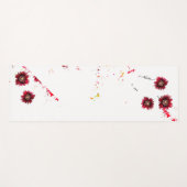 Wild Free Spirited rode papaver en verfspatten Yogamat (Voorkant (horizontaal))