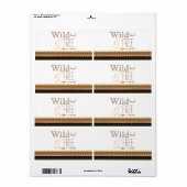 Wild Free Tribal Baby shower Waterflesetiketten Etiket (Full Sheet)