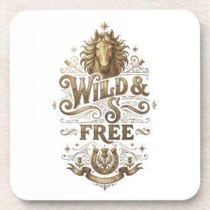 Wild & Free Vintage Paard Western Retro Drink Onde Bier Onderzetter
