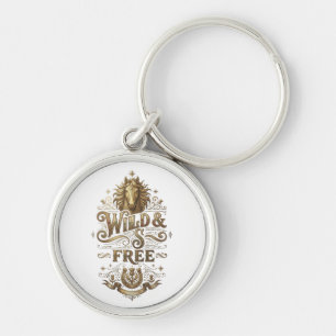 Wild & Free Vintage Paard Western Retro Sleutelhan Sleutelhanger