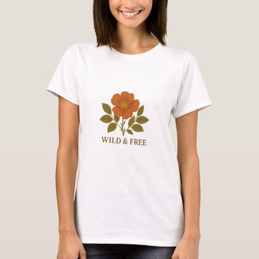 Wild & Free Wildrose Floral T-Shirt for Women (Voorkant)